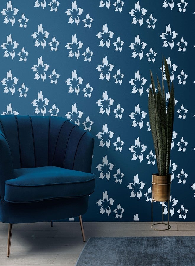 StenCart Lily Floral Pack of 2 Stencil for Wall Painting Home DIY Reusable Wall Stencil Design for Wall Decoration (16-inch x 24 inch) - Combo of 2 - Image 1
